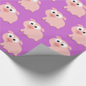 Cute Pink Pig Cadeaupapier (Hoek)