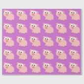 Cute Pink Pig Cadeaupapier (Vlak)