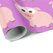 Cute Pink Pig Cadeaupapier (Rol Hoek)