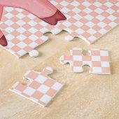Cute Pink Pig Design Jigzaag Puzzle Legpuzzel (Zijkant)