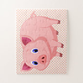 Cute Pink Pig Design Jigzaag Puzzle Legpuzzel (Verticaal)