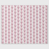 Cute Pink Pig Farm Animal Cartoon Cadeaupapier (Vlak)