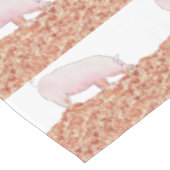 Cute Pink Pig in Mud Funny Waterverf Animal Art Tafelkleed (Gekanteld)