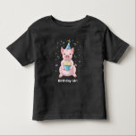 Cute Pink Pig Kids Birthday Animal Cake Pet Kinder Shirts<br><div class="desc">Een schattig varken met een feestelijk pet en een verjaardagstaart.</div>