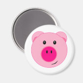 Cute Pink Pig Magneet (Voorkant / Achterkant)