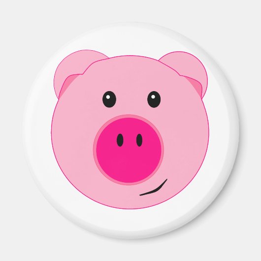 Cute Pink Pig Magneet (Voorkant)