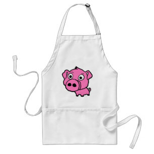 Cute Pink Pig Standaard Schort