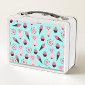 Cute Pink Piggy Donut Ice Cone Patroon (Achterkant)