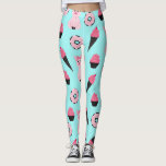 Cute Pink Piggy Donut Ice Cone Patroon Leggings<br><div class="desc">Dit leuke en leuke patroon is perfect voor de trendy en stijlvolle vrouw of meisje. Hij is voorzien van wazige roze, roze bubblegumroze en zwart handgetekend varken, donuts en ijsjes boven op een mint blauwe achtergrond. Het is schattig, speels, zoet en uniek. ***BELANGRIJKE NOTA VAN HET ONTWERP: Voor om het...</div>