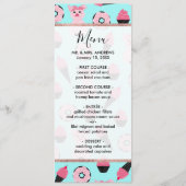 Cute Pink Piggy Donut Ice Cone Patroon Menu (Voorkant)