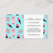 Cute Pink Piggy Donut Ice Cone Patroon Visitekaartje (Achterkant)