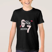 Cute Pink Plaid Numbers 6 7 Tee Tri-Blend Shirt (Voorkant)