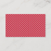 Cute Pink Polka Dot Maid House CleanService Visitekaartje (Achterkant)