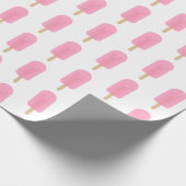Cute Pink Popsitern Patroon Cadeaupapier (Hoek)