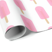 Cute Pink Popsitern Patroon Cadeaupapier (Rol Hoek)
