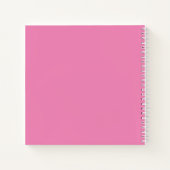 Cute Pink Pot Pattern Monogram Notitieboek (Achterkant)