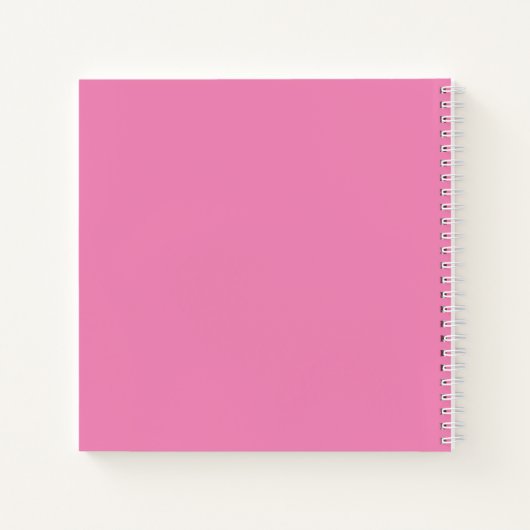 Cute Pink Pot Pattern Monogram Notitieboek (Achterkant)