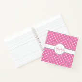 Cute Pink Pot Pattern Monogram Notitieboek (Binnen)