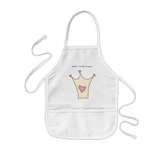 Cute Pink Princess Apron Kinder Schort (Voorkant)