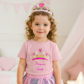 Cute Pink Princess Baby Girl T-Shirt