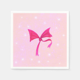 Cute Pink Princess Birthday Paper Napkin Servet