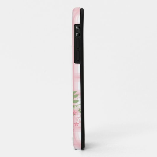 Cute Pink Pset Floral Name Case-Mate iPhone Case (Achterkant/links)