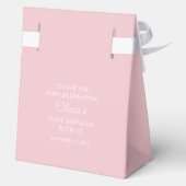 Cute Pink Pumpkin Girl 1st Birthday  Bedankdoosjes (Achterkant)