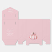 Cute Pink Pumpkin Girl 1st Birthday  Bedankdoosjes (Ongevouwen)