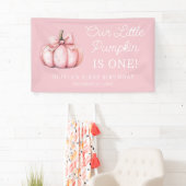Cute Pink Pumpkin Girl Baby 1st Birthday Spandoek (Insitu)