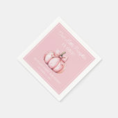 Cute Pink Pumpkin Girl Baby First Birthday Servet (Hoek)
