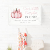 Cute Pink Pumpkin Girl Baby First Birthday Spandoek (Insitu)