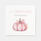 Cute Pink Pumpkin Girl Baby Shower Servet (Voorkant)