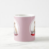 Cute Pink Puppy 1e kerstfoto Mok (Center)