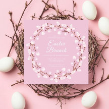 Cute Pink Pussy Willow Easter Brunch