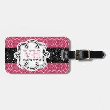 Cute Pink Quatrefoil en Faux Glitter