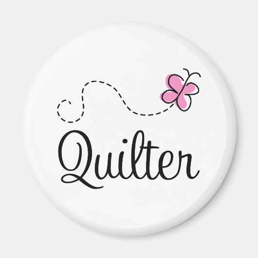 Cute Pink Quilter Gift Magneet (Voorkant)