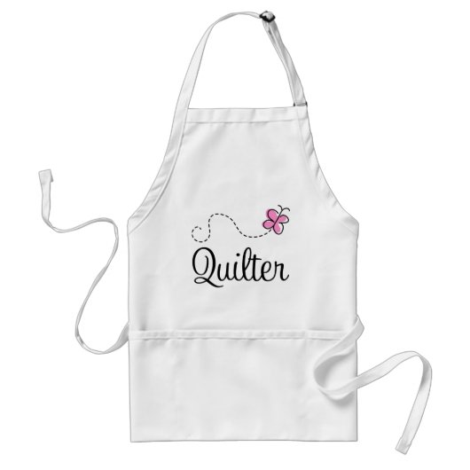 Cute Pink Quilter Gift Standaard Schort (Voorkant)