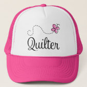 Cute Pink Quilter Gift Trucker Pet (Voorkant)