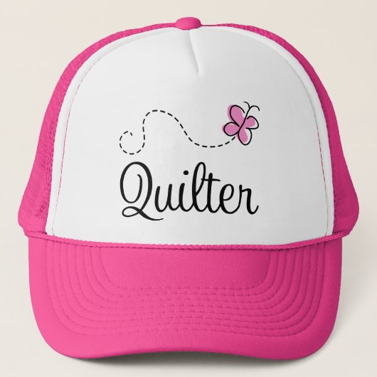 Cute Pink Quilter Gift Trucker Pet (Voorkant)
