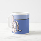 Cute Pink Rabbit Cartoon Koffiemok (Voorkant links)