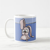 Cute Pink Rabbit Cartoon Koffiemok (Links)