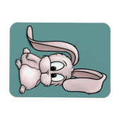 Cute Pink Rabbit Cartoon Magneet (Horizontaal)