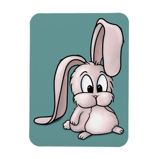 Cute Pink Rabbit Cartoon Magneet (Verticaal)