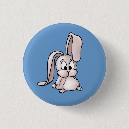 Cute Pink Rabbit Cartoon Ronde Button 3,2 Cm (Voorkant)