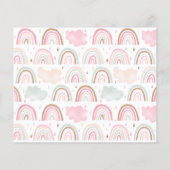 Cute Pink Rainbow Advice voor mammie Kaart (Achterkant)