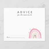 Cute Pink Rainbow Advice voor mammie Kaart (Voorkant)