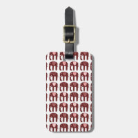 Cute Pink Red Elephants Pattern GEPERSONALISEERD