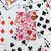 Cute Pink Red Hearts Blush Love Pattern Pokerkaarten