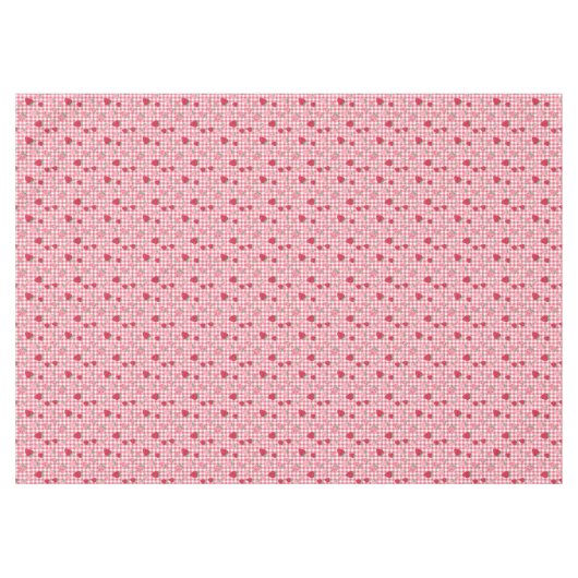 Cute Pink Red Strawberry Pset Pattern Tafelkleed (Voorkant (Horizontaal))