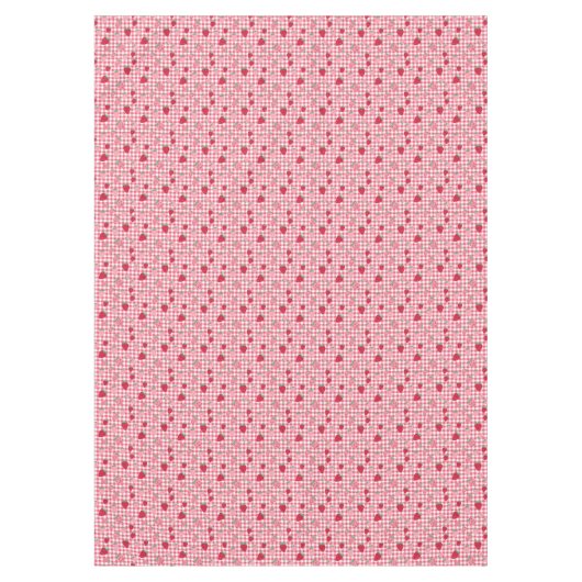 Cute Pink Red Strawberry Pset Pattern Tafelkleed (Voorkant)